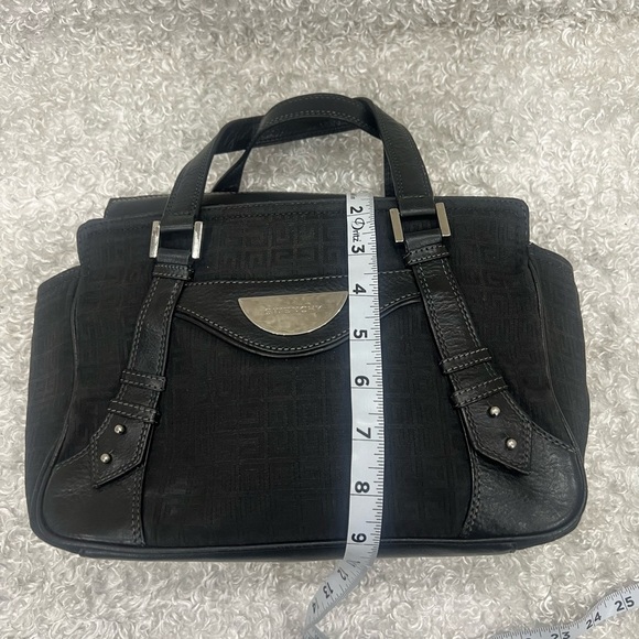 Givenchy Black Monogram Canvas and Leather Zip Satchel - Picture 9 of 15